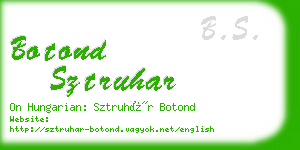 botond sztruhar business card